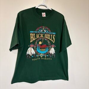 Vintage Jerzees teeshirt Black Hills South Dakota Native Indigenous feathers